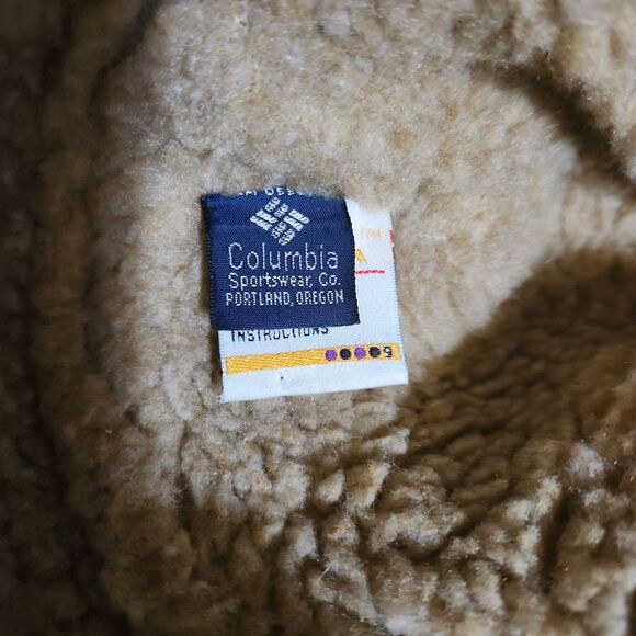 Vintage Columbia Trapper Hat Gore-Tex Cap Green Sherpa Lined Ear Flaps Size S/M - Picture 12 of 14